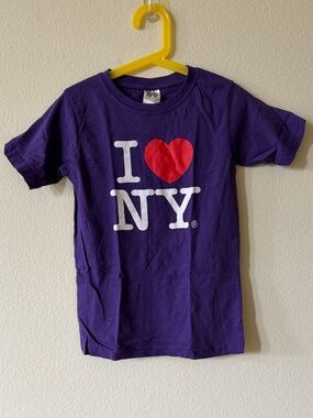 EUC Kids “I Love NY” Souvenir Cotton T-shirt (purple) size medium
